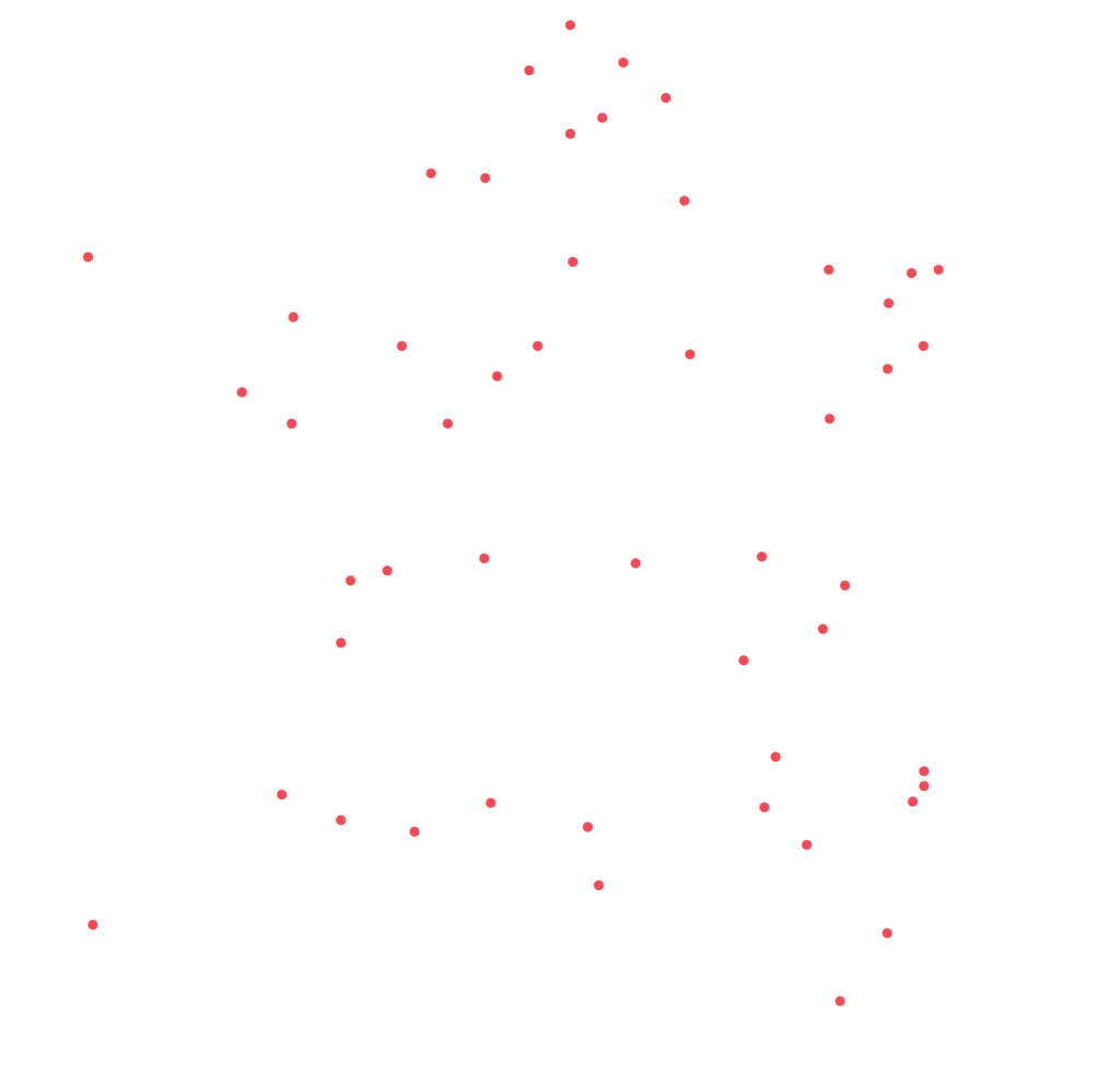 Carte d'implantations NHA en France